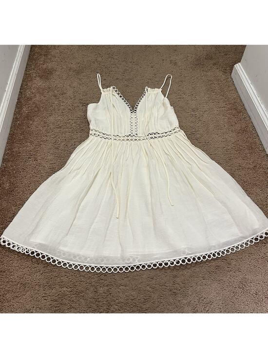 Jonathan Simkhai Dresses & Skirts - Jonathan Simkhai Trista Summer Lace Up Mini In Ivory Size 2